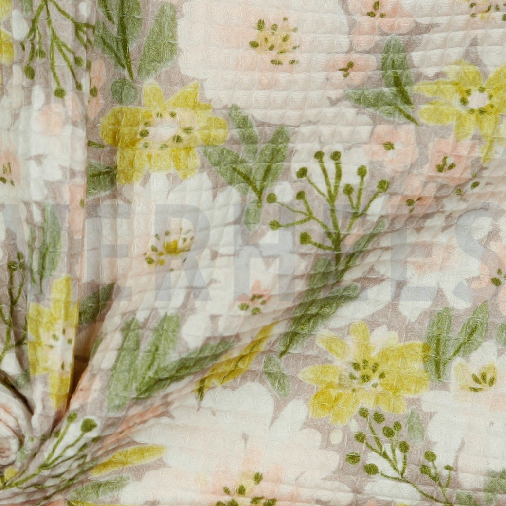 WAFFLE DIGITAL FLOWERS BLUSH #3