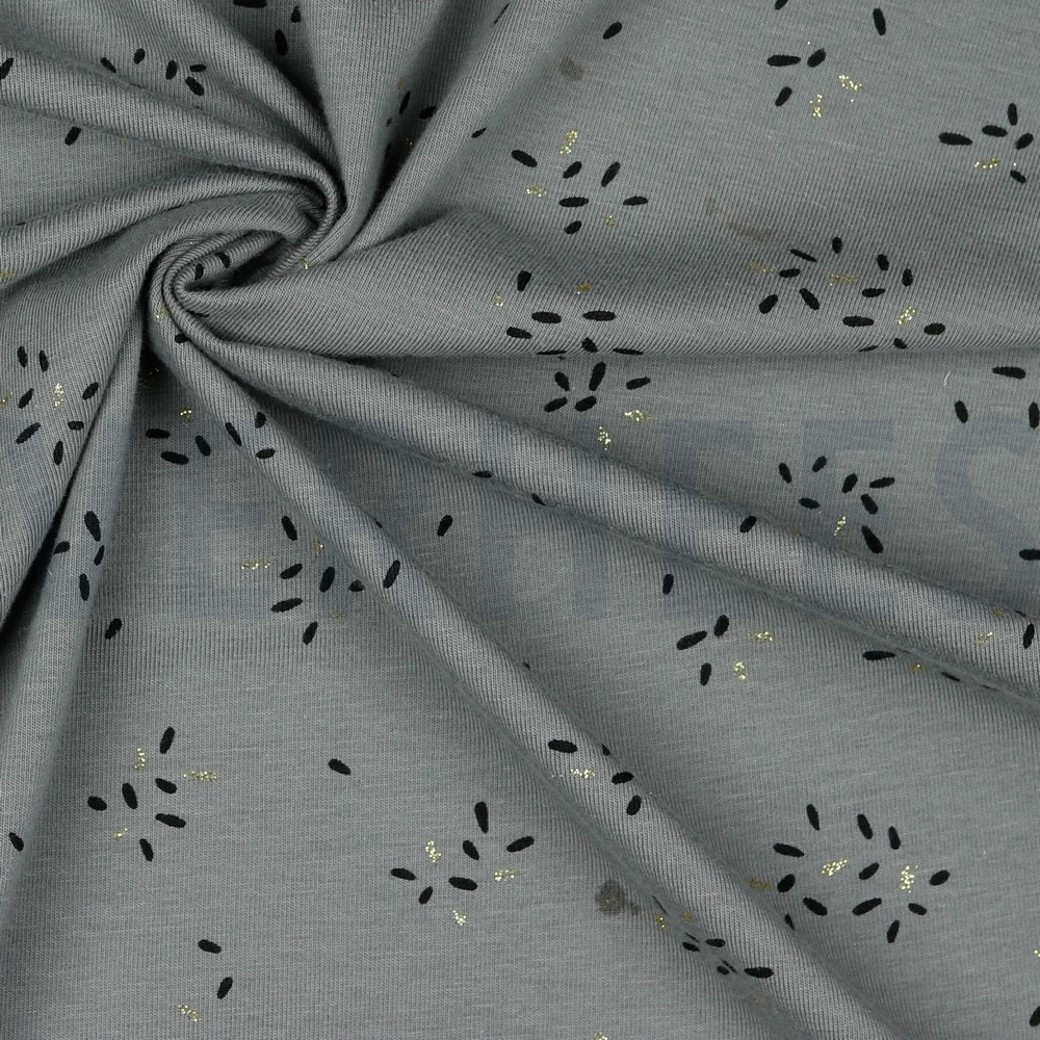 JERSEY GLITTER STRIPES ROCK GREY #3