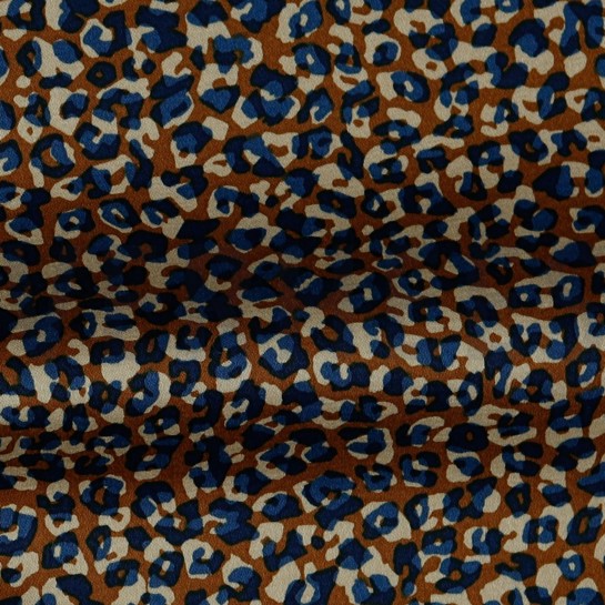 BAUMWOLLE SATIN STRETCH TIERHAUT RUST #7