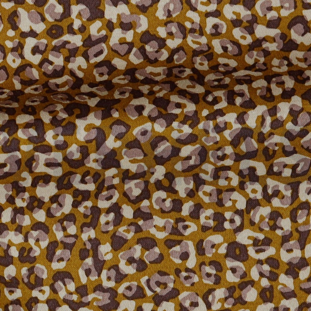 COTTON SATIN STRETCH ANIMAL SKIN LIGHT BROWN #3