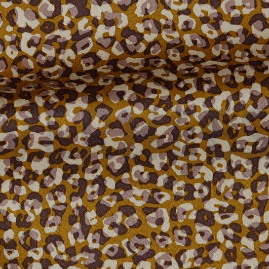 KATOEN SATIJN STRETCH DIERENHUID LICHTBRUIN #7