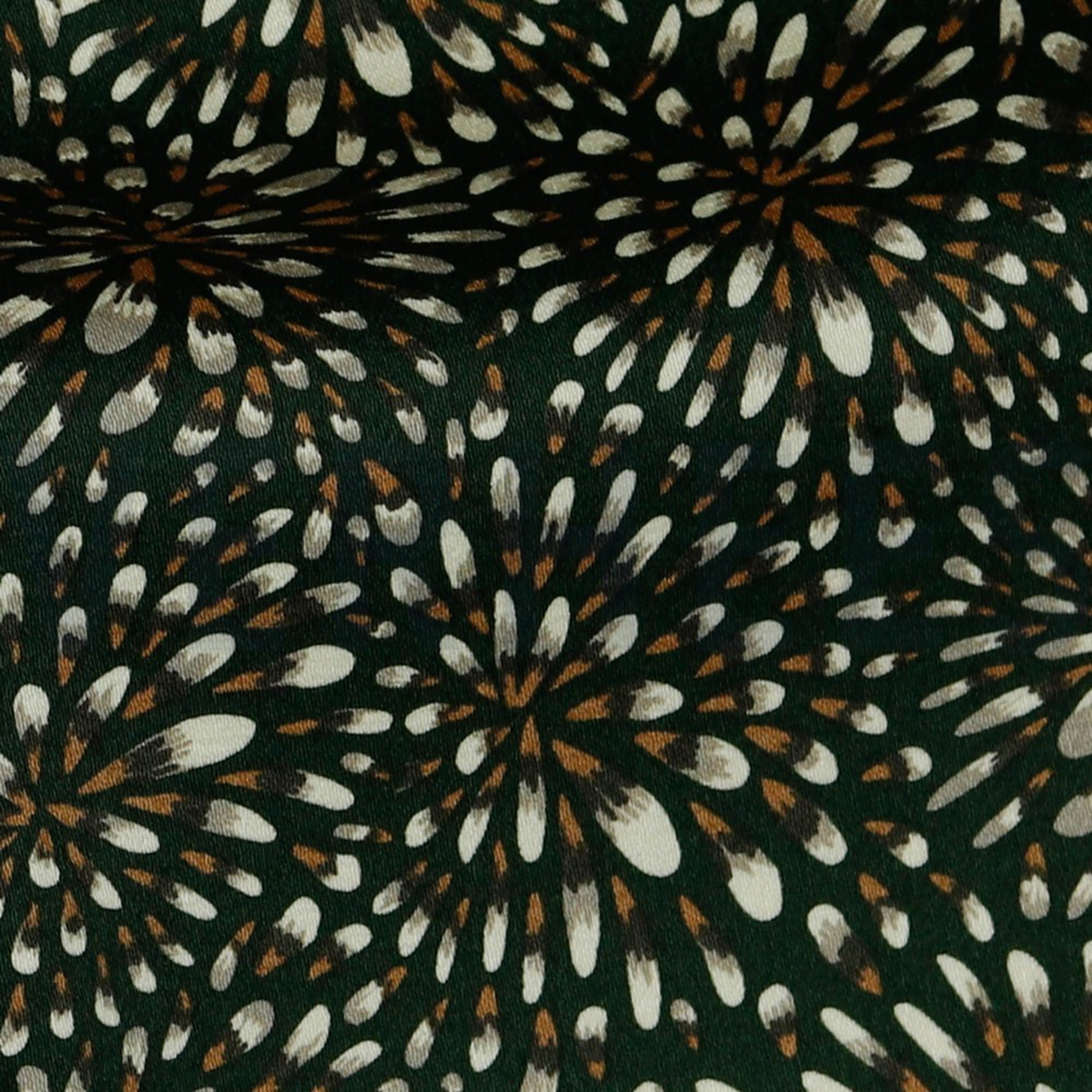 COTTON SATIN STRETCH LEAVES ARMY GREEN (high resolution) #3