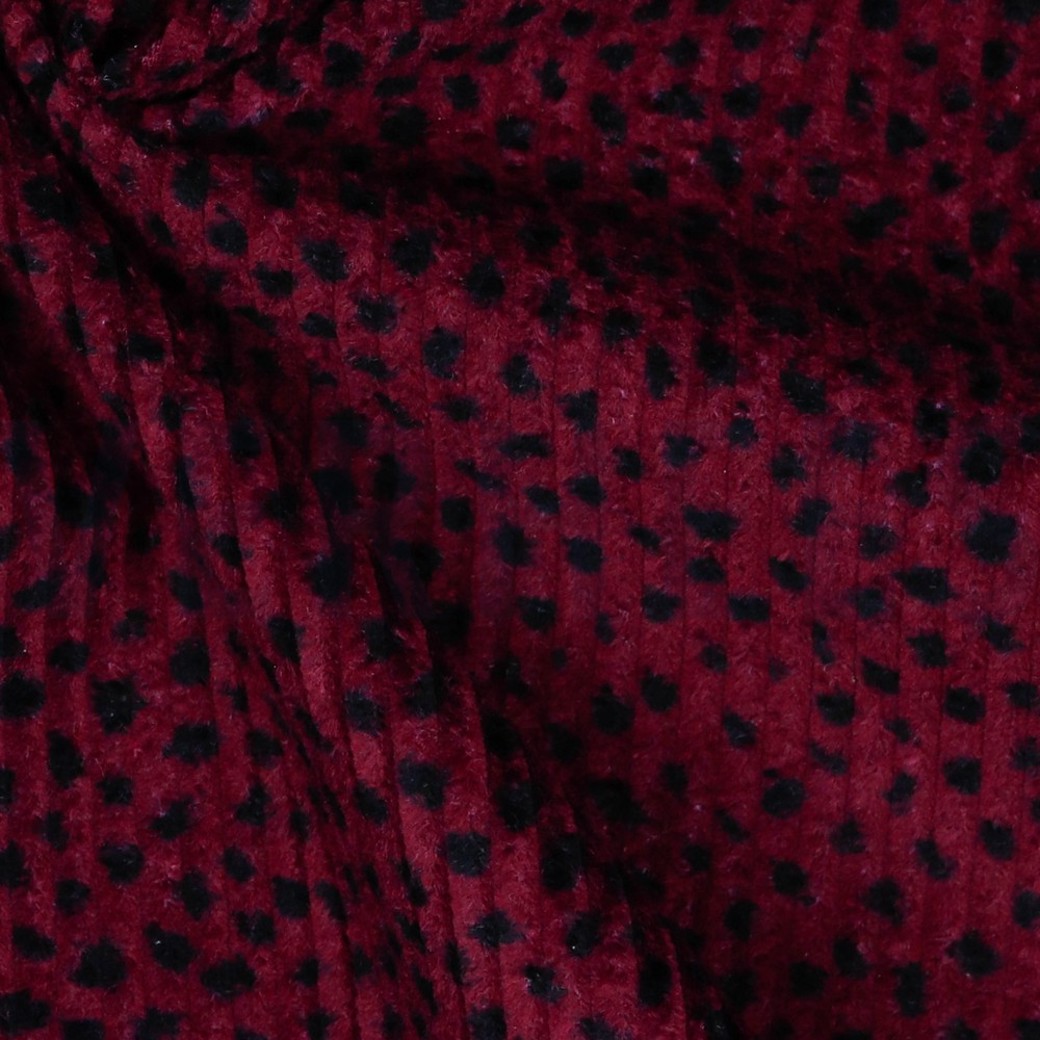 WASHED CORDUROY DOTS BERRY #3