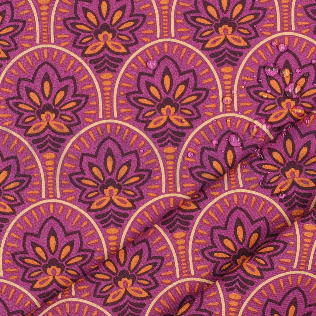 COATED COTTON ABSTRACT PINK #3