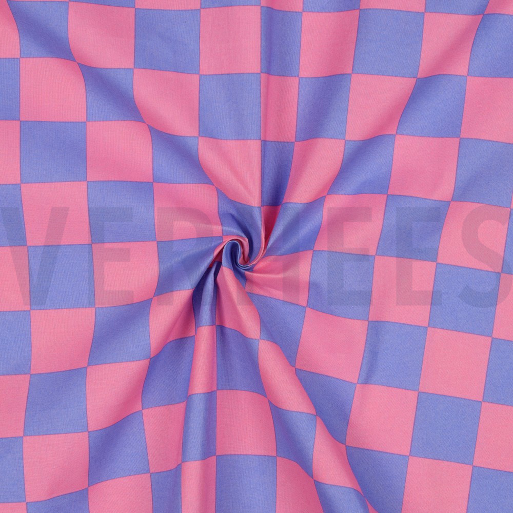 COATED COTTON CHECK BLUE / PINK (high resolution) #3