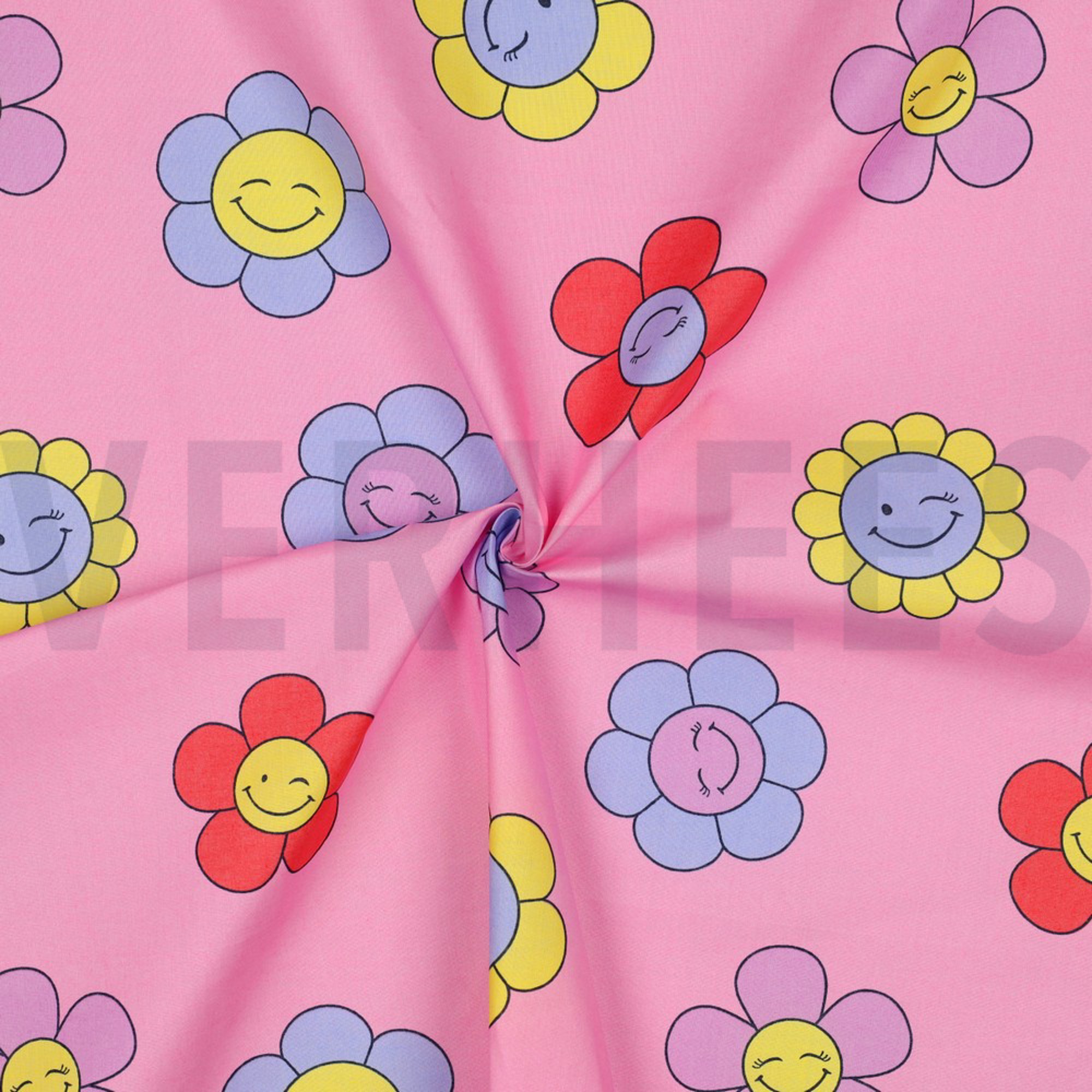 COATED COTTON HAPPY FLOWERS PINK (high resolution) #3