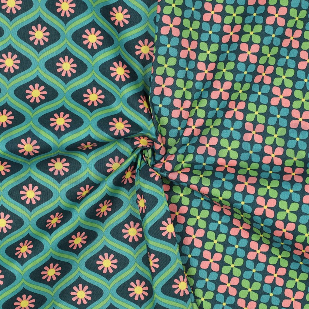 COATED COTTON FLOWERS GREEN #3