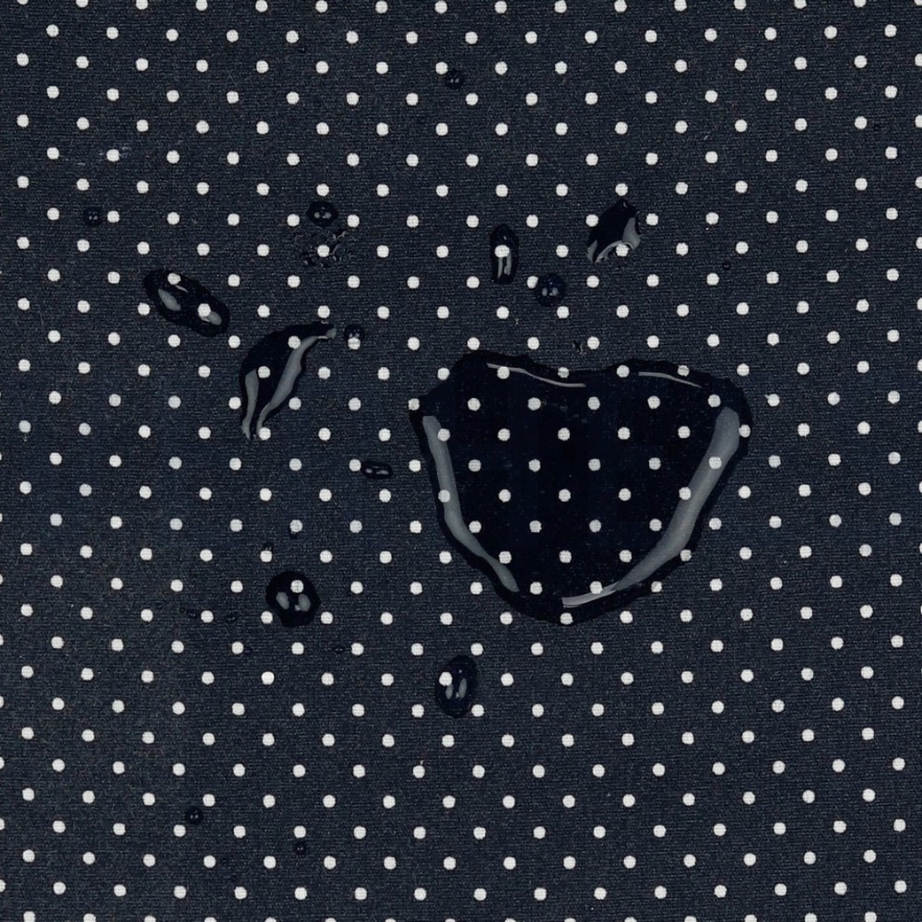 COATED COTTON PETIT DOTS NAVY #3