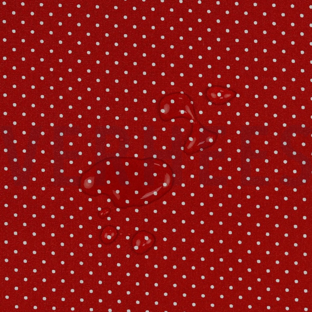 COATED COTTON PETIT DOTS RED #3