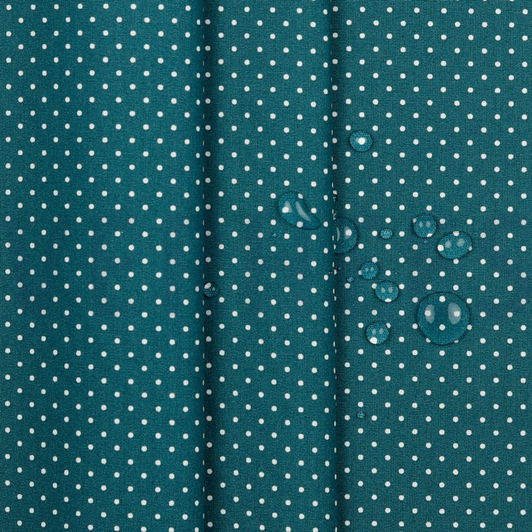 COATED COTTON PETIT DOTS PETROL #3