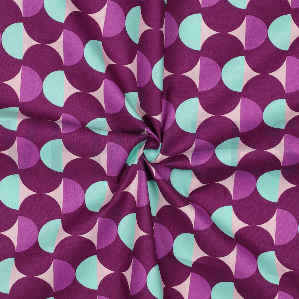 COATED COTTON GRAPHIC PURPLE #3