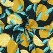 COATED COTTON LEMONS DARK GREEN (thumbnail) #3