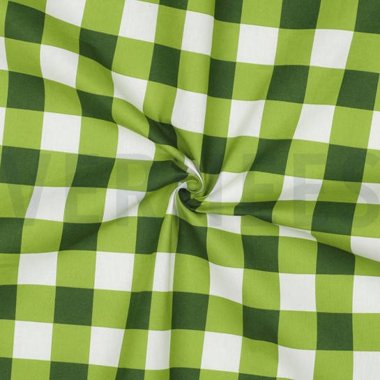 COTON ENDUIT CARREAUX VERT FONCÉ #7