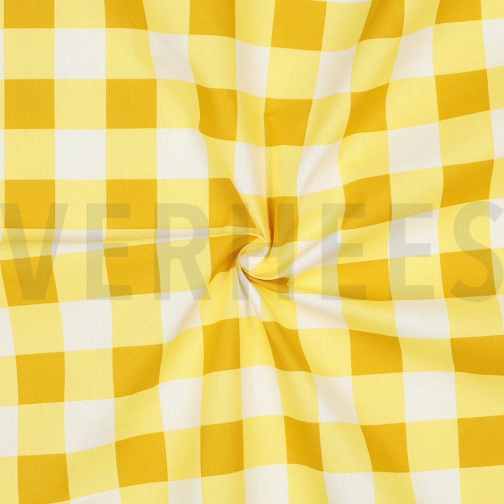 COATED COTTON CHECKS YELLOW #3