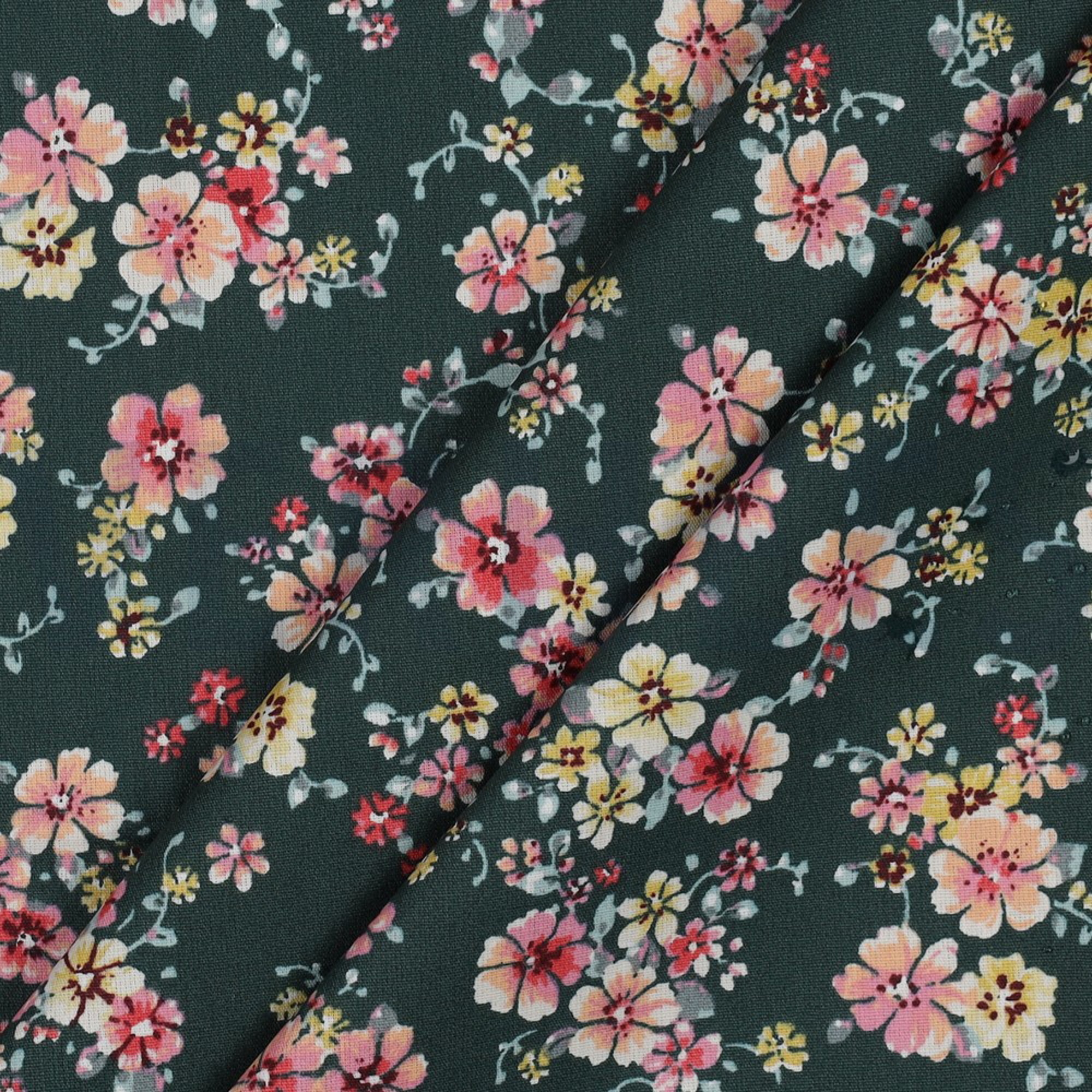 COATED COTTON FLOWERS DARK EMERALD (high resolution) #3