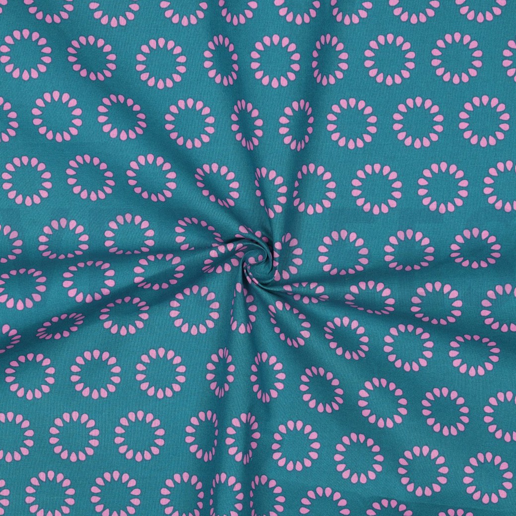 COATED COTTON CIRCLES PETROL #3