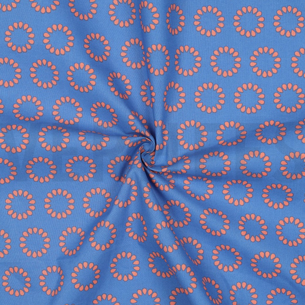 COATED COTTON CIRCLES LIGHT BLUE #3