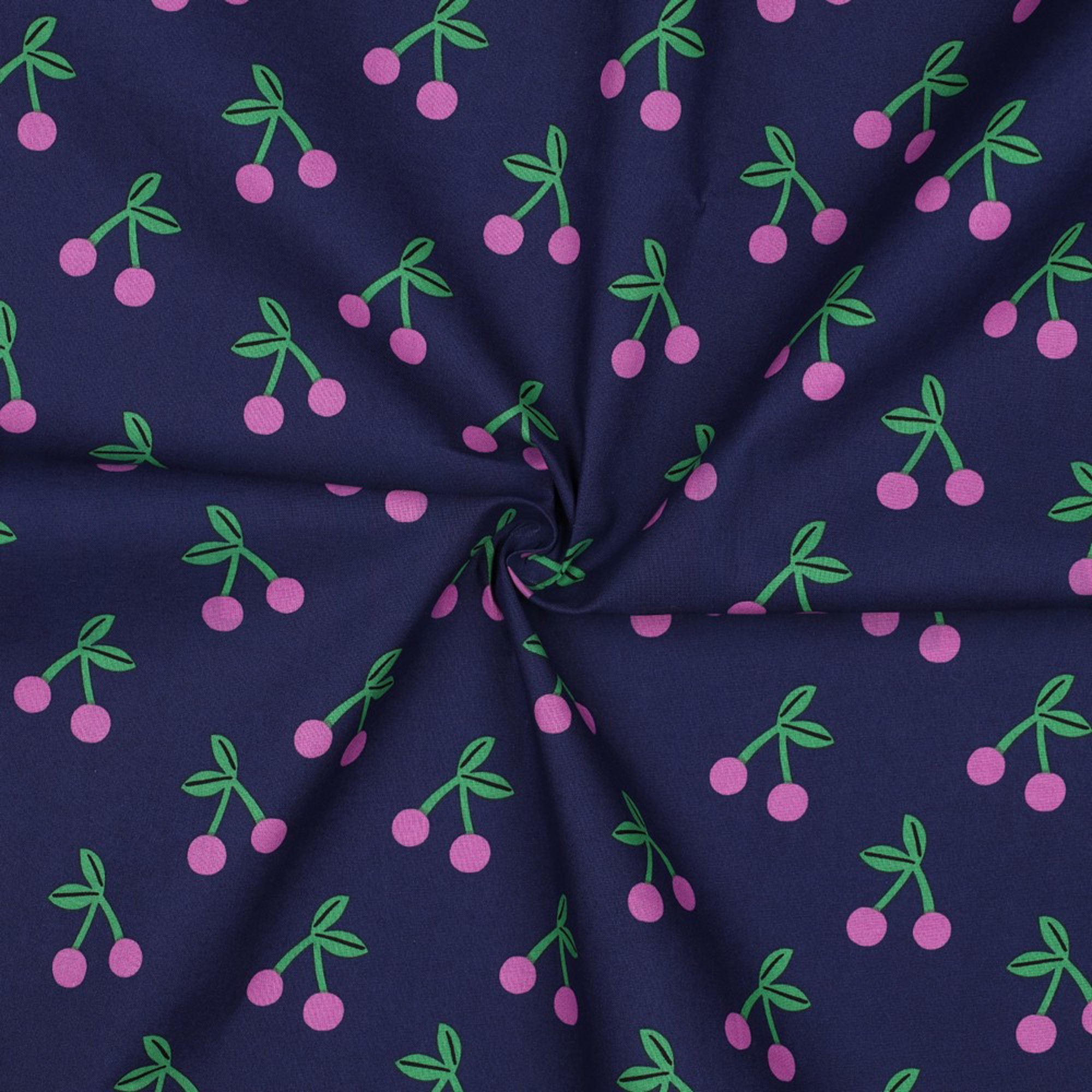 COATED COTTON CHERRIES NAVY (high resolution) #3