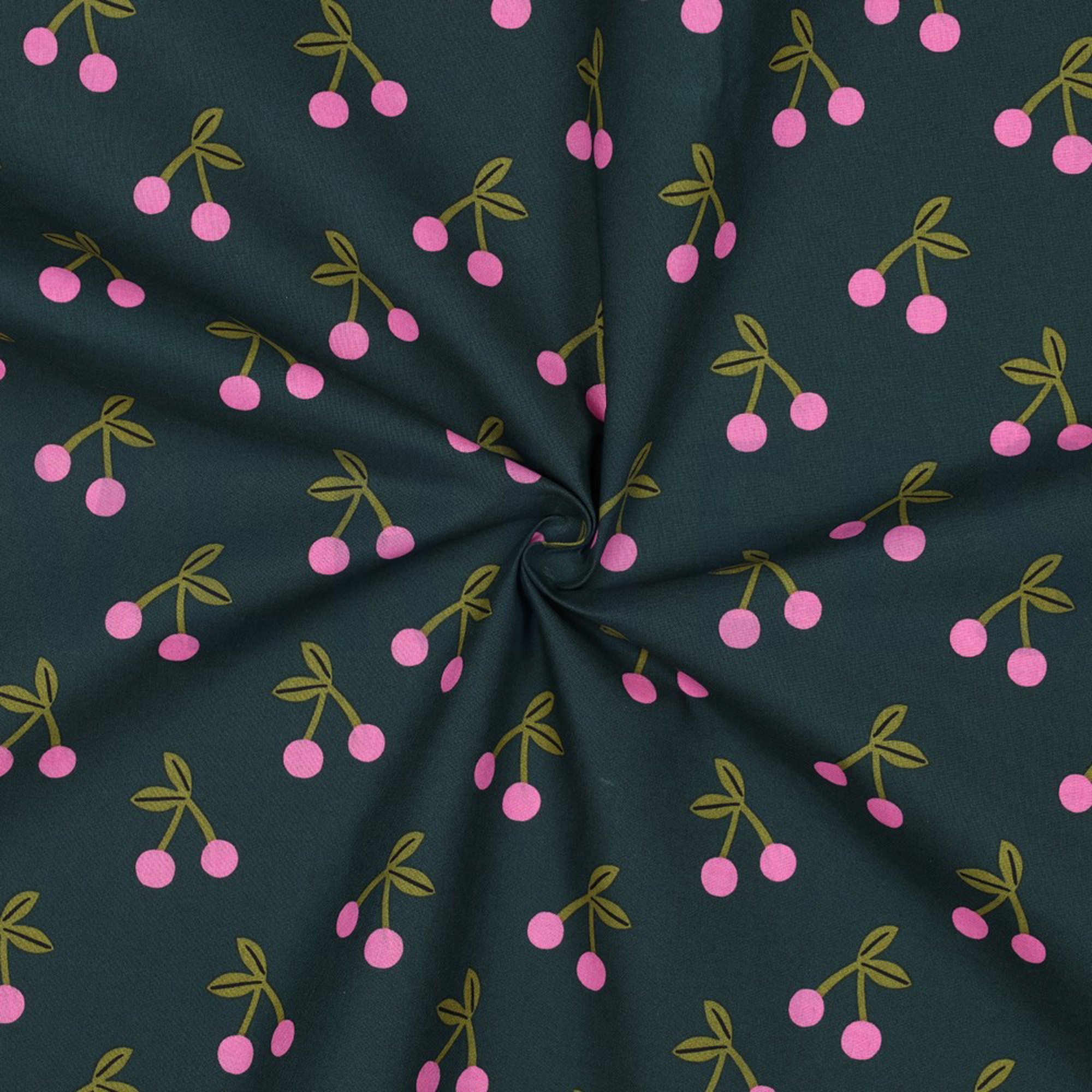COATED COTTON CHERRIES DARK GREEN (high resolution) #3