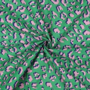 COATED COTTON ANIMAL SKIN GREEN (thumbnail) #3