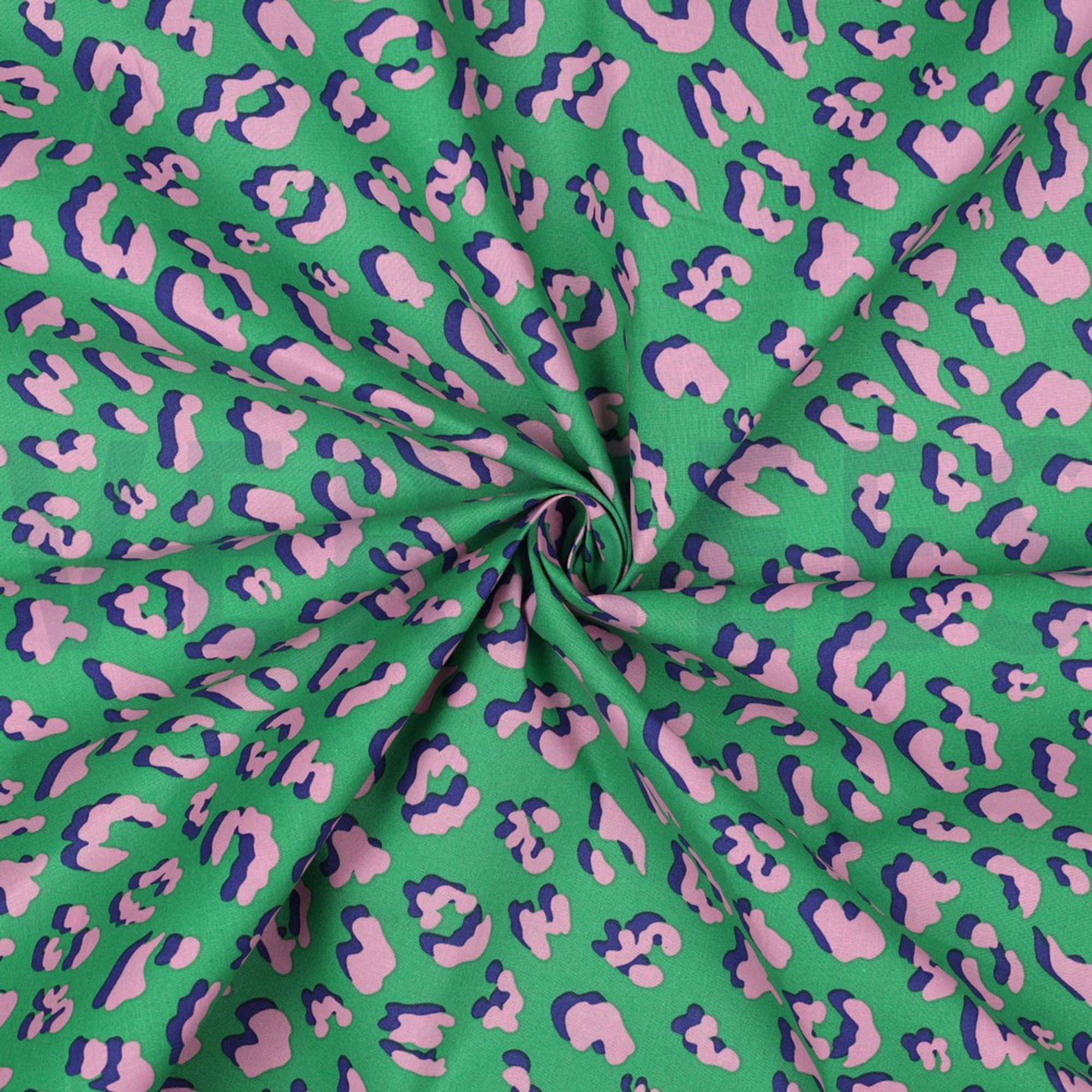 COATED COTTON ANIMAL SKIN GREEN (high resolution) #3