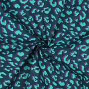 COATED COTTON ANIMAL SKIN PETROL (thumbnail) #3