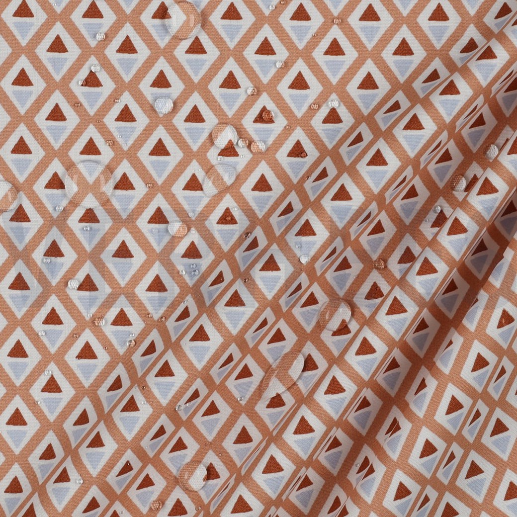 COATED COTTON ABSTRACT LIGHT APRICOT #3