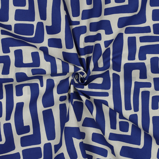 COATED COTTON ABSTRACT COBALT #7