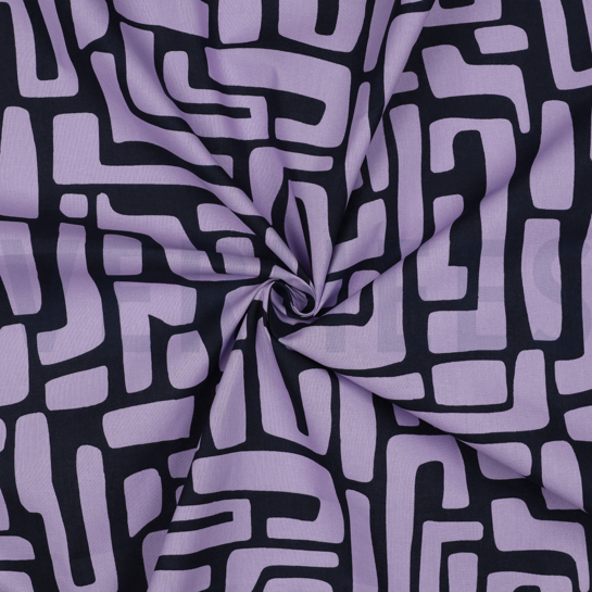 COATED COTTON ABSTRACT LAVENDER #7
