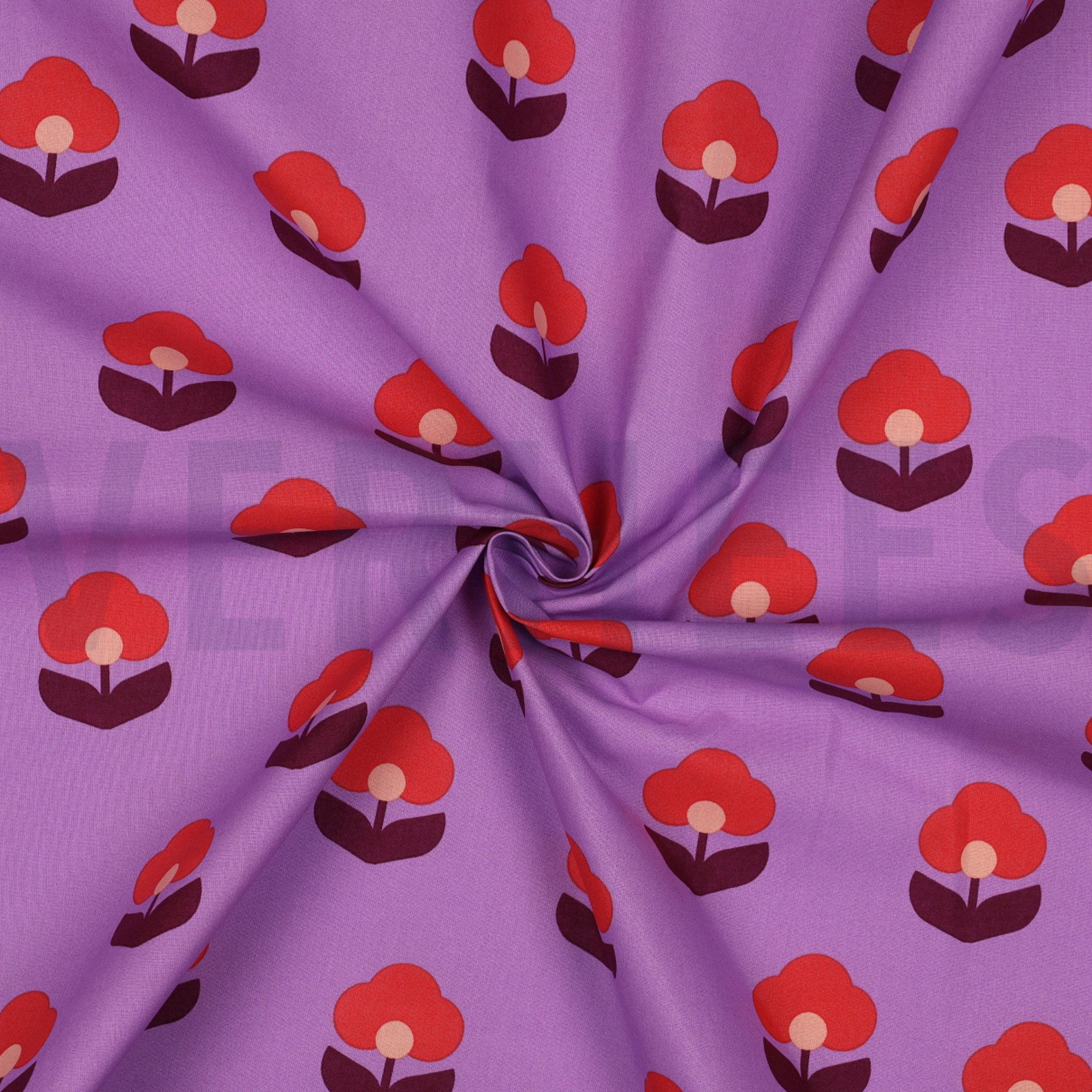 COATED COTTON RETRO FLOWERS LAVENDER (high resolution) #3