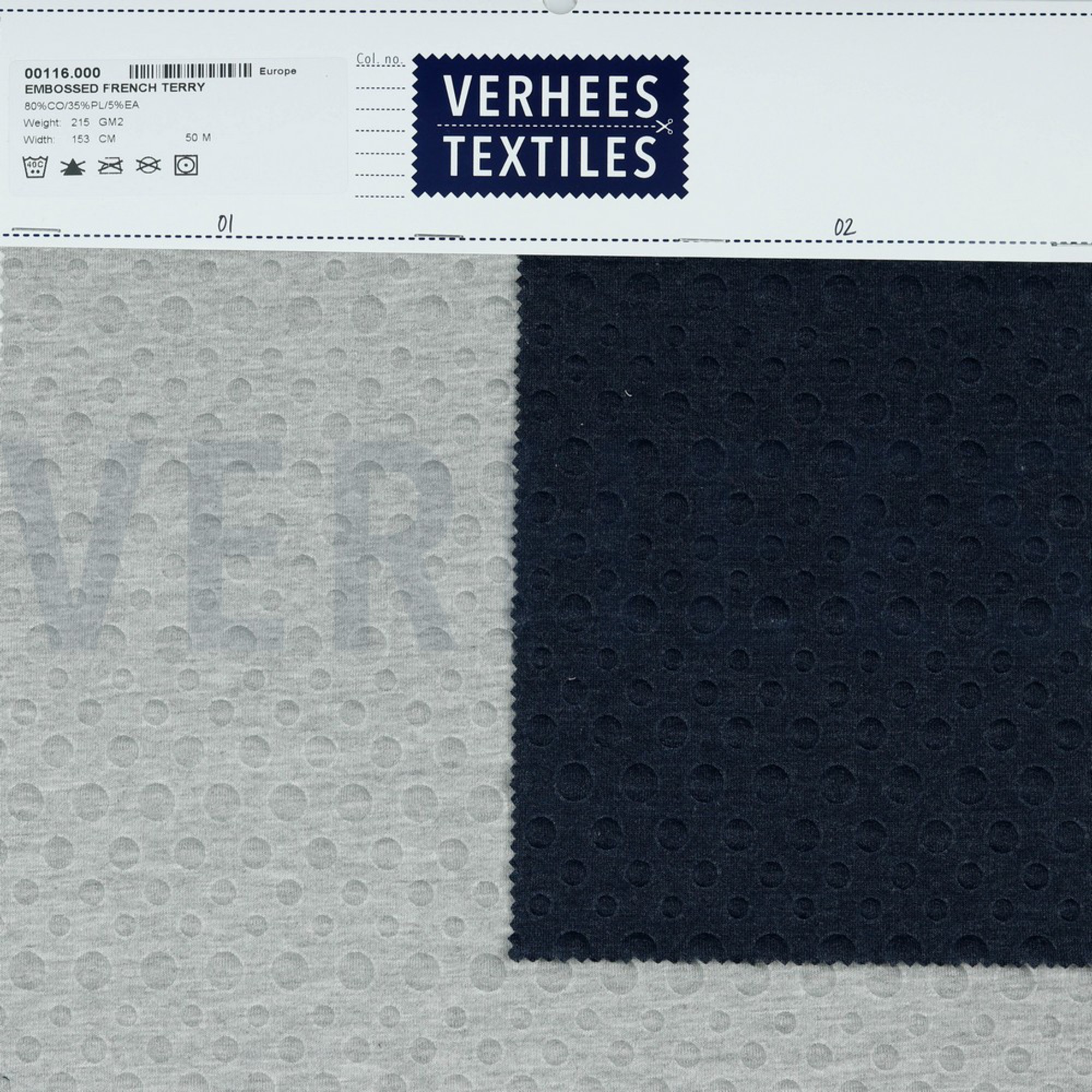 EMBOSSED FRENCH TERRY INDIGO MELANGE (high resolution) #4