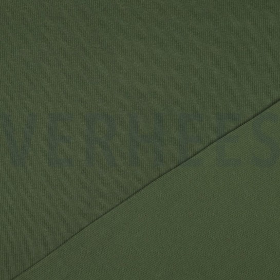 RIB JERSEY DONKERGROEN #7