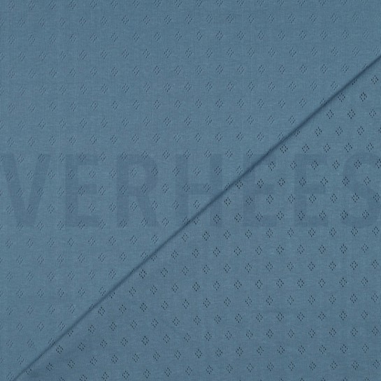 FEINSTRICKJERSEY AJOUR BLAU #7