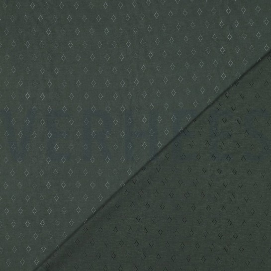 FEINSTRICKJERSEY AJOUR DUNKELGRÜN #7