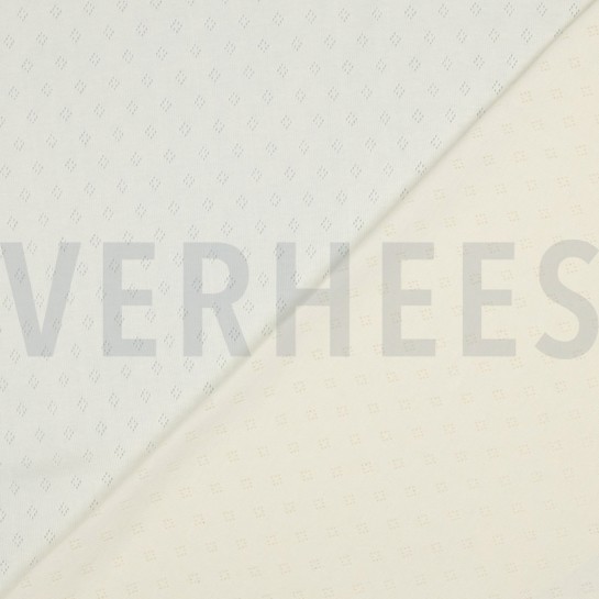 FEINSTRICKJERSEY AJOUR ECRU #7