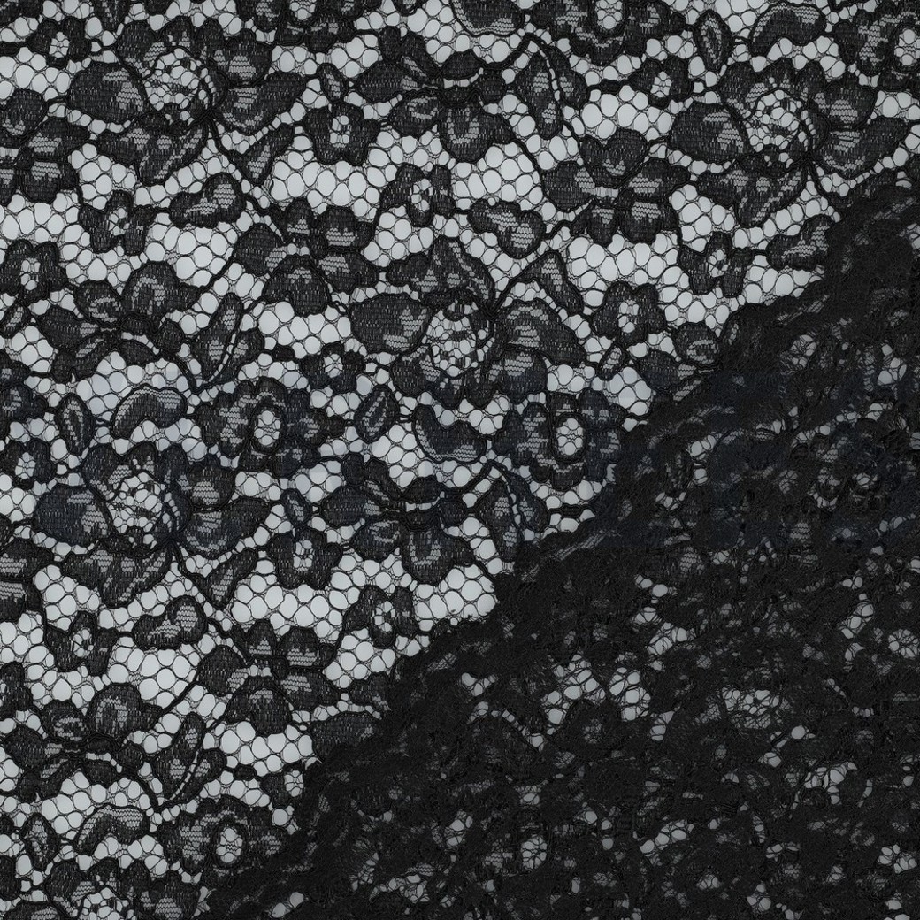 LACE BORDER 2 SIDES BLACK #4