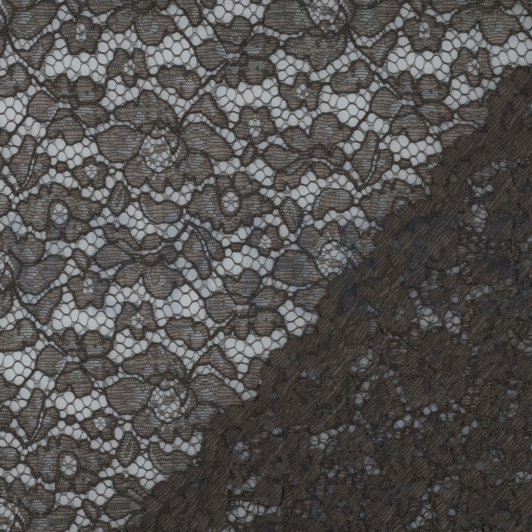 LACE BORDER 2 SIDES DARK GREY  #4