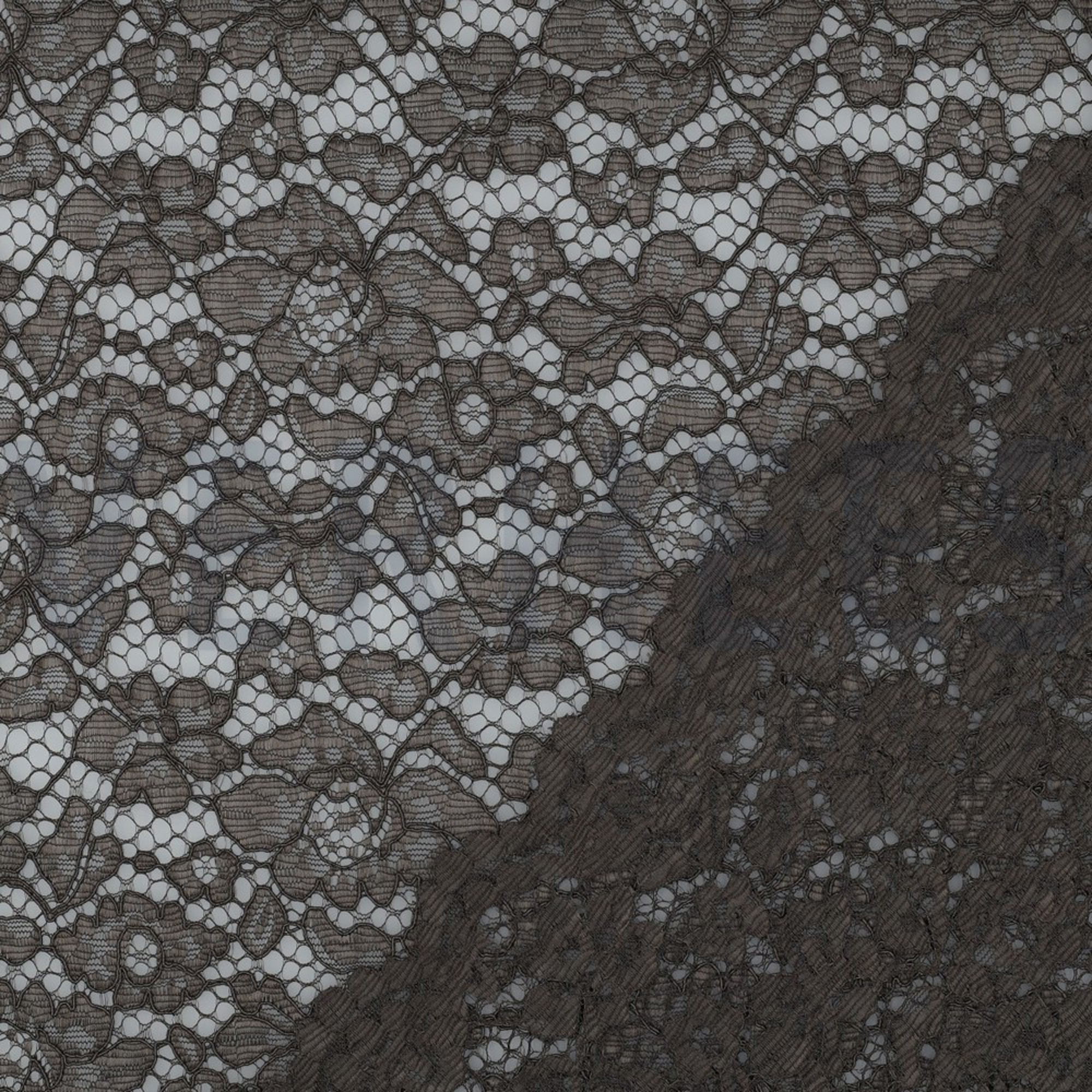 LACE BORDER 2 SIDES DARK GREY  (high resolution) #4