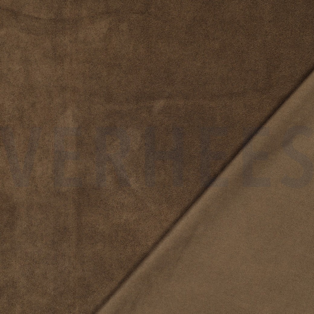 FAUX SUEDE DARK BROWN #4
