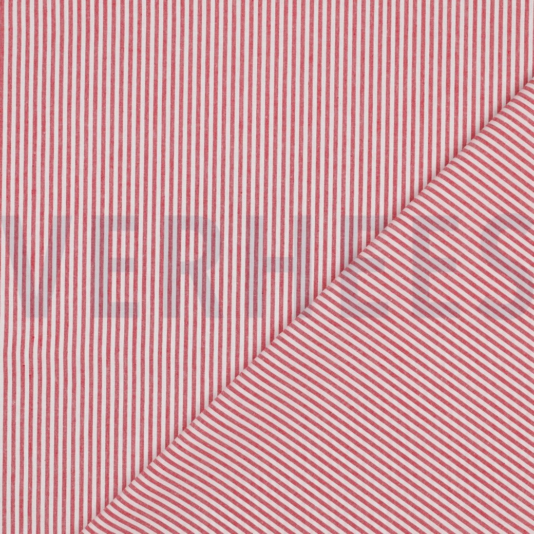 YARN DYED STRIPE 3MM RED #4