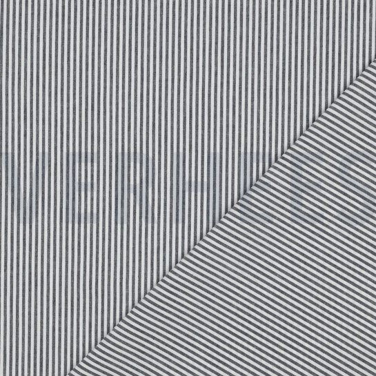 GARENGEVERFD POPLIN STREPEN 3MM MARINEBLAUW #7