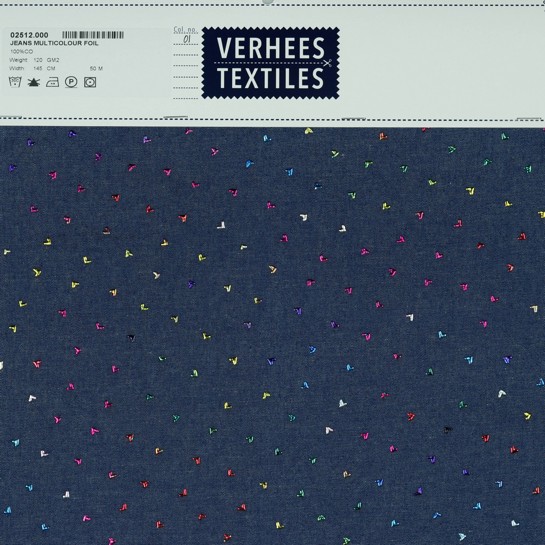 JEANS MULTICOLOUR FOIL BLUE #7