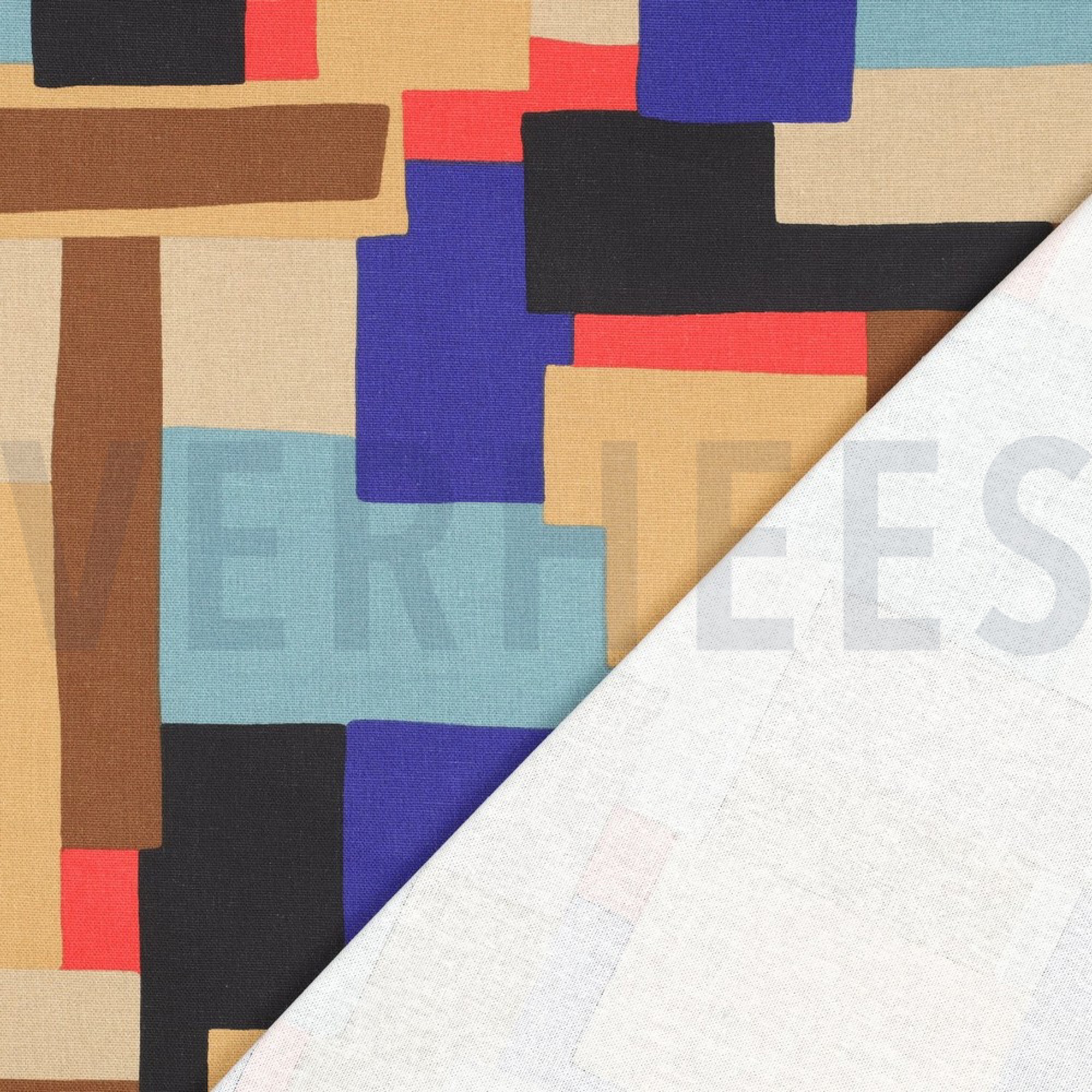 CANVAS ABSTRACT COGNAC/BLUE (high resolution) #4