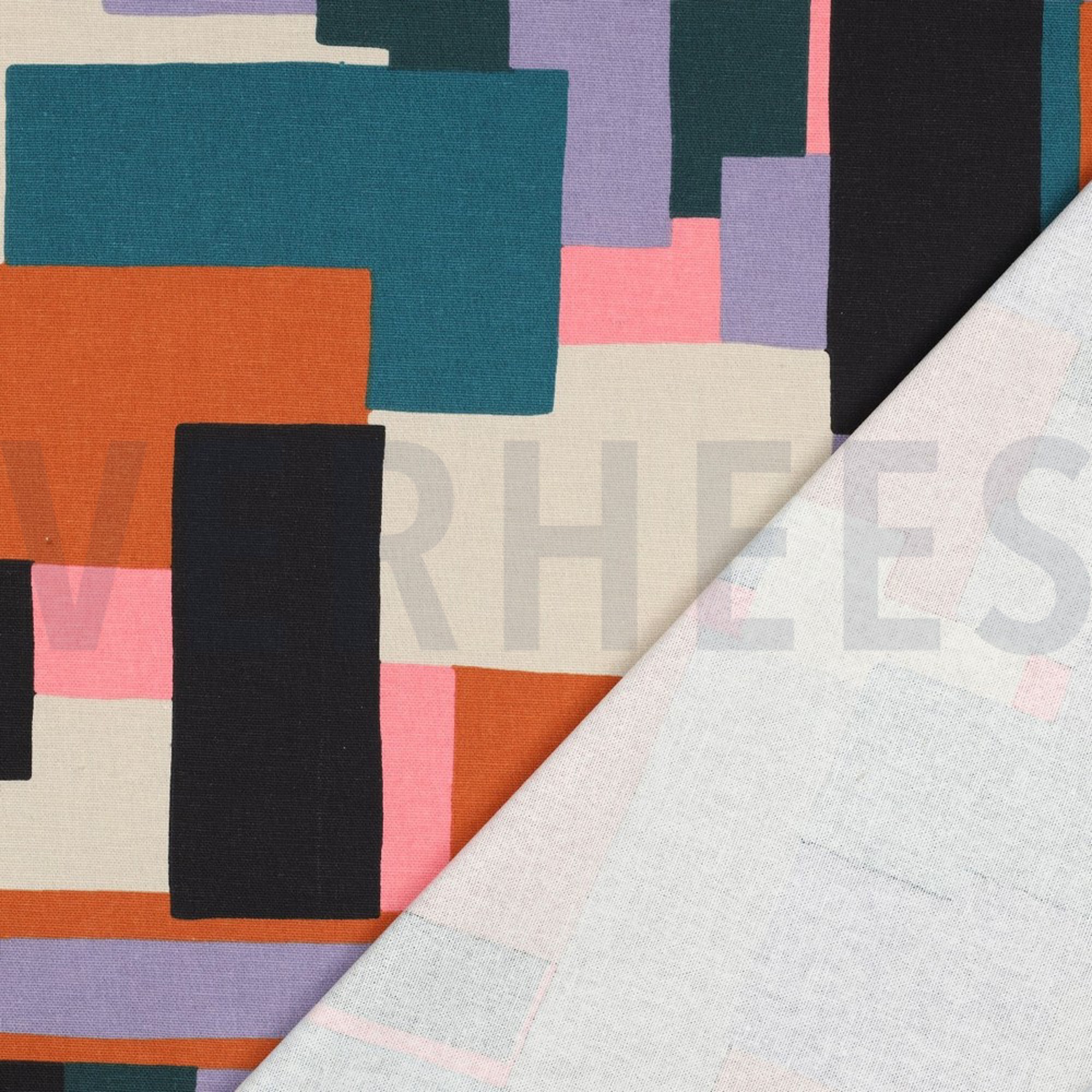 CANVAS ABSTRACT PETROL/PURPLE (high resolution) #4