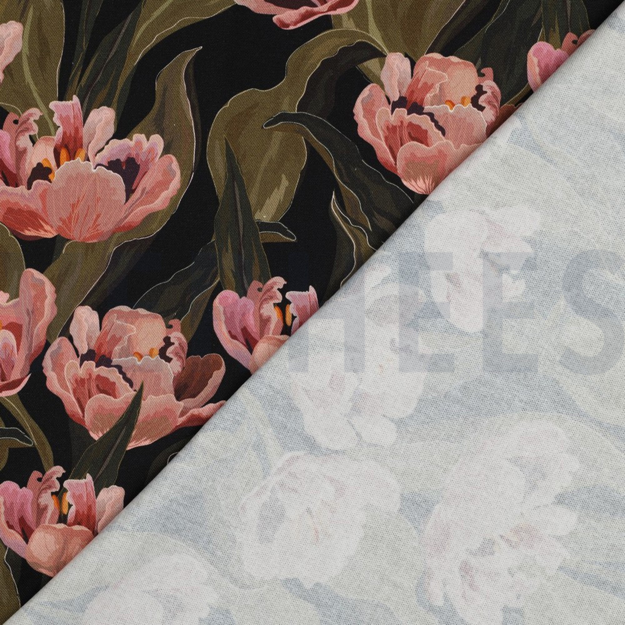 CANVAS DIGITAL FLOWERS BLACK (high resolution) #4