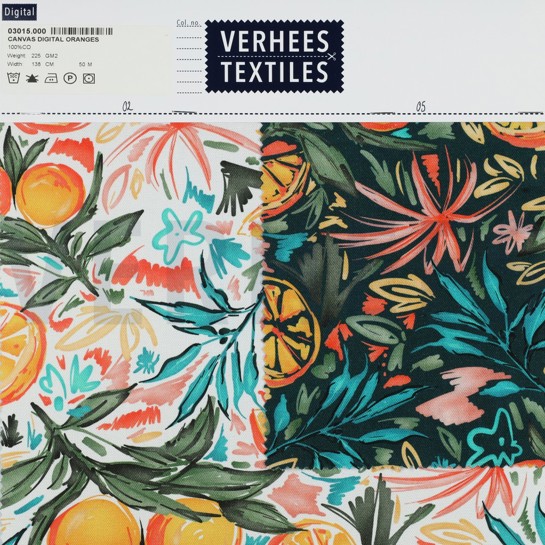 CANVAS DIGITAL ORANGEN WEISS #7