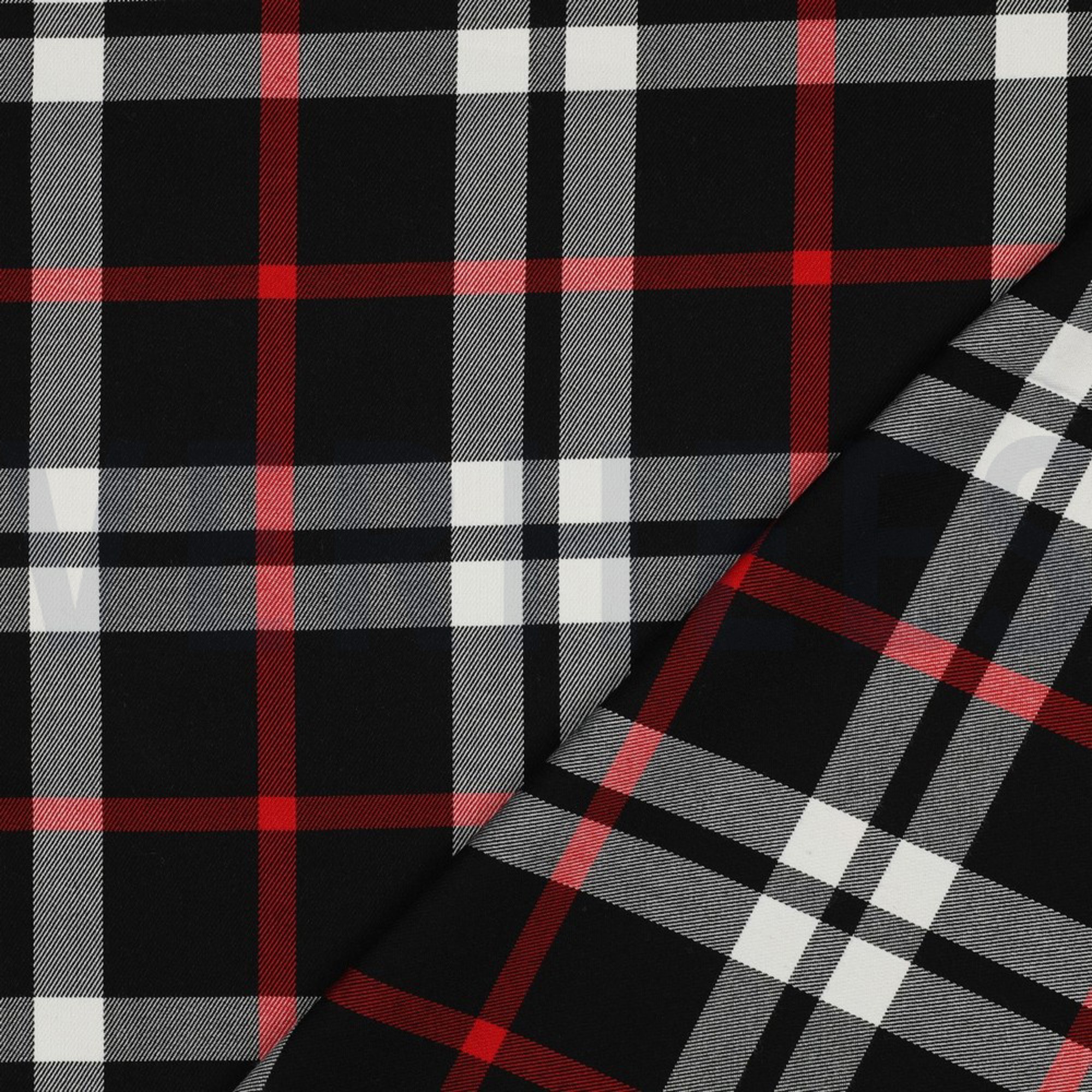 TARTAN CHECK BLACK/WHITE/RED BIG (high resolution) #4