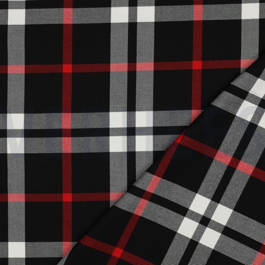 TARTAN CHECK SCHWARZ/ WEISS #7