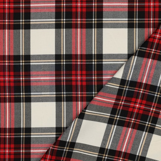 TARTAN CHECK SCHWARZ/ WEISS #7