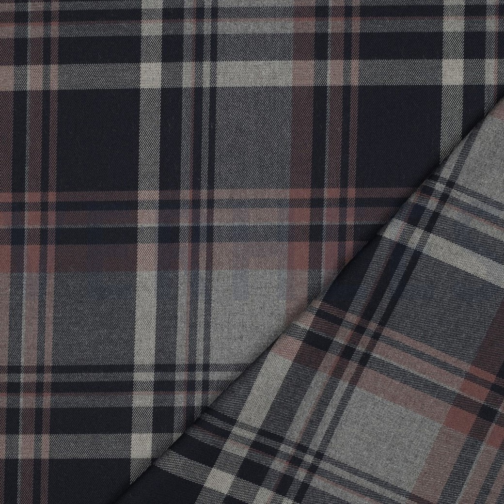 TARTAN CHECK NAVY/GREY/RUST #4
